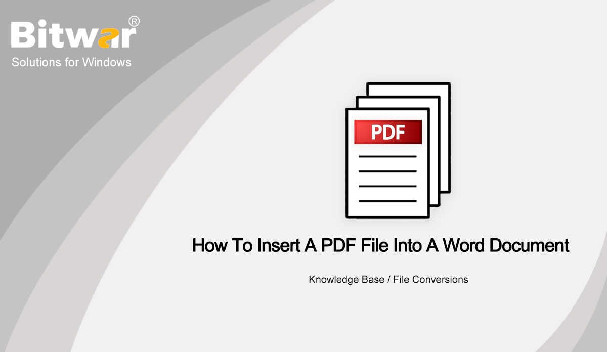 How to Insert a PDF File into a Word Document