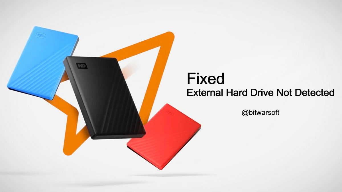 external hard drive no detected fixed