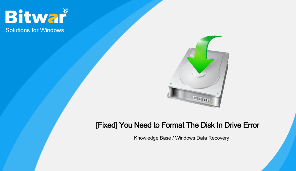 You need to format the disk in drive
