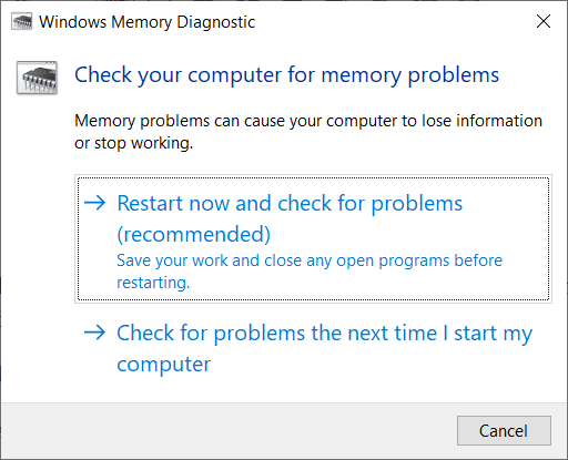 Run a RAM Memory Test