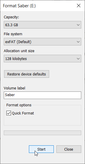 Format a USB Flash Drive Using File Explorer