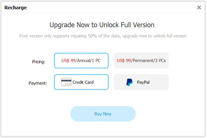 bitwar video repair recharge 1