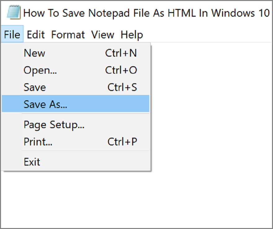 save as HTML
