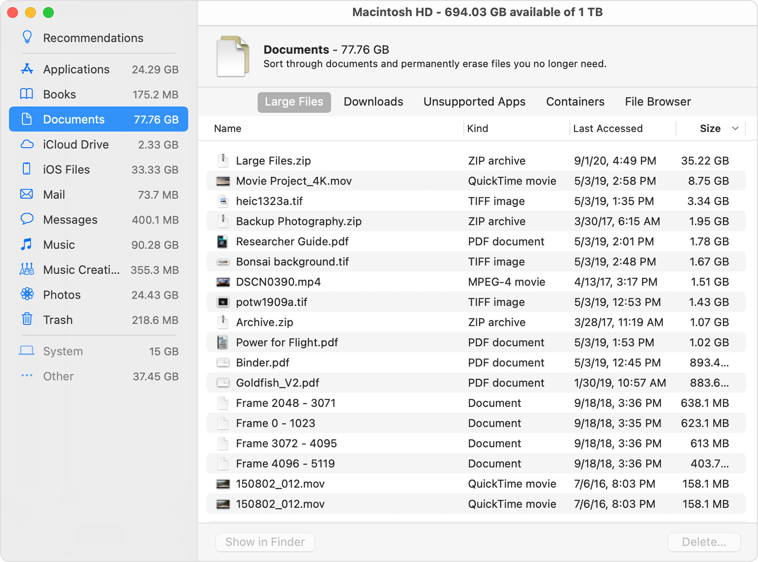 Mac-storage-management-documents