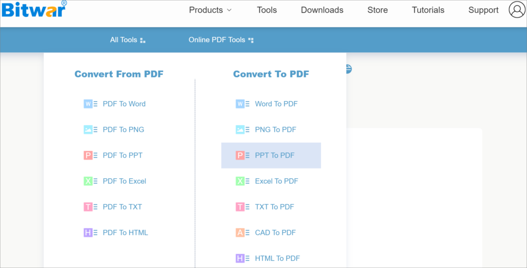 Bitwar online pdf converter-ppt to pdf 1