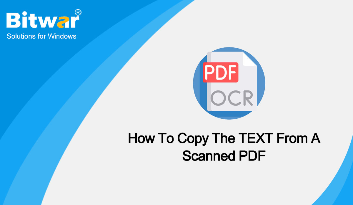 How To Copy The TEXT From A Scanned PDF