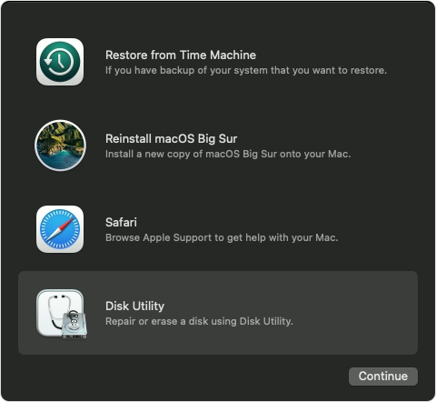 macos-startup windows-disk utility