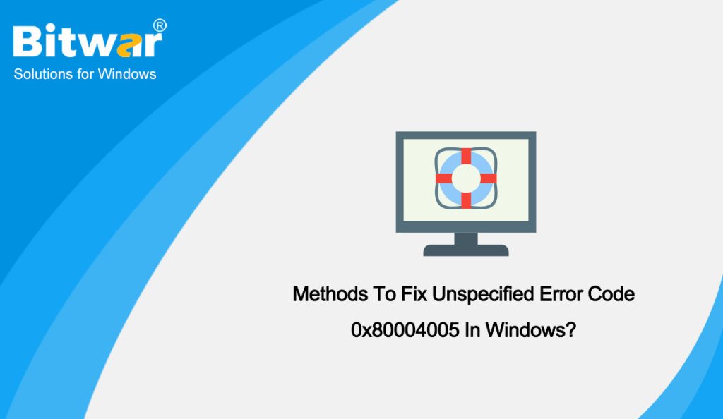 Error Code 0x80004005