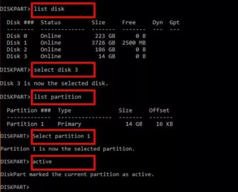 fix cloned SSD won't boot-command prompt