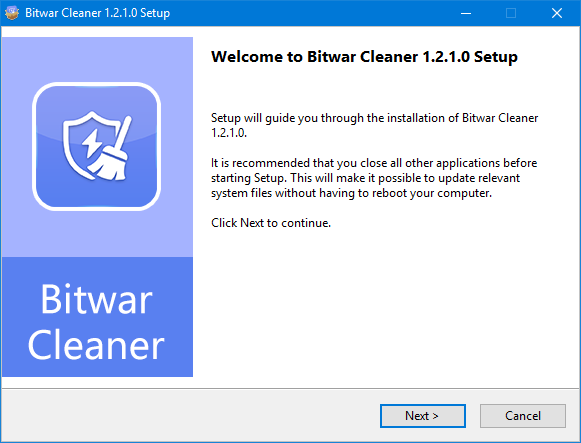Bitwar cleaner-install-next