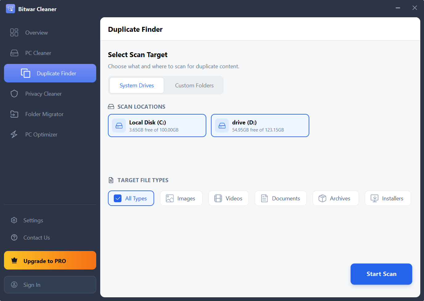 bitwar cleaner-Duplicate finder