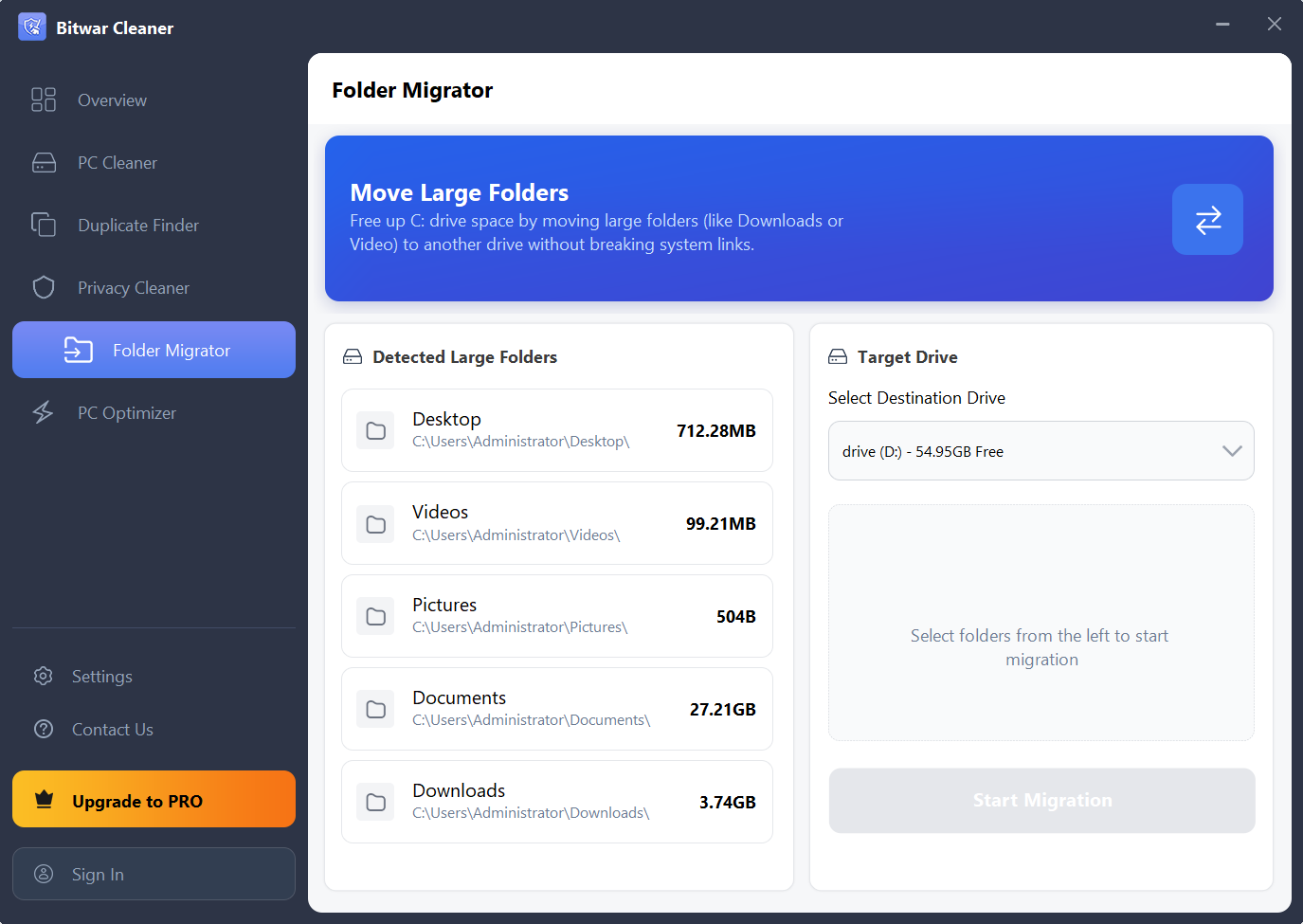 bitwar cleaner-Folder migrator